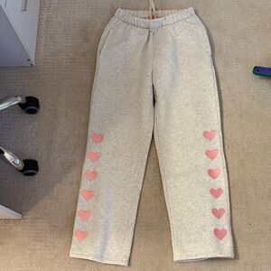 Dandy Worldwide Heart Print Sweatpants